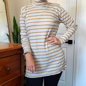 Gold and Silver Turtle Neck Tunic